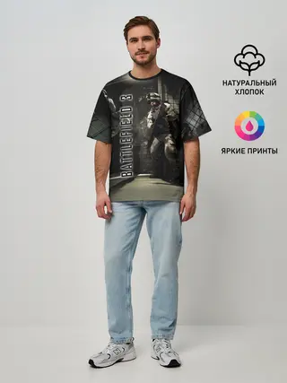 Мужская футболка оверсайз / BATTLEFIELD 3