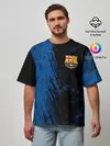 Мужская футболка оверсайз / FC Barcelona / ФК Барселона.