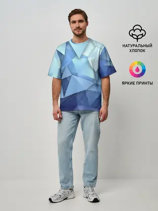 Мужская футболка оверсайз / абстракция