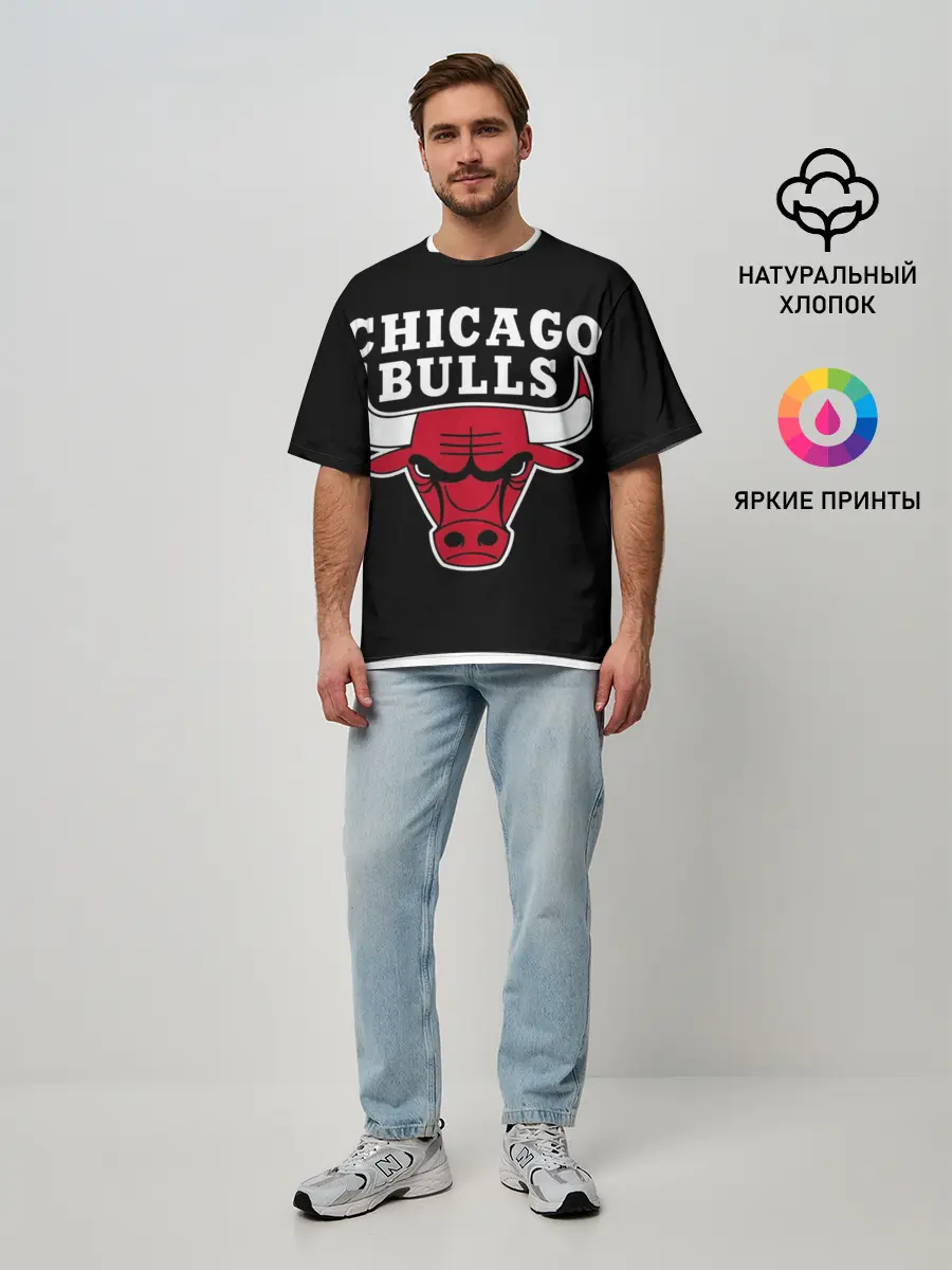Мужская футболка оверсайз / B.C. Chicago Bulls