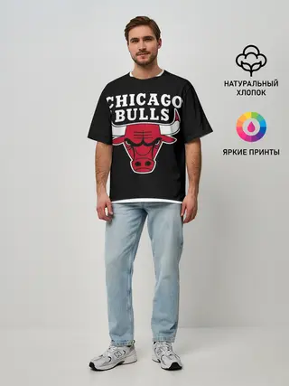 Мужская футболка оверсайз / B.C. Chicago Bulls