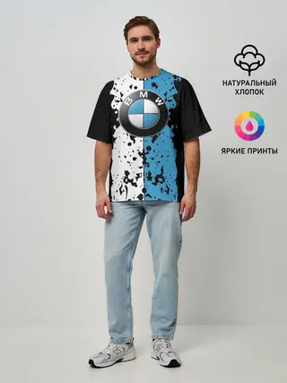 Мужская футболка оверсайз / BMW sign