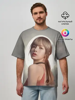 Мужская футболка оверсайз / Лиса маслом