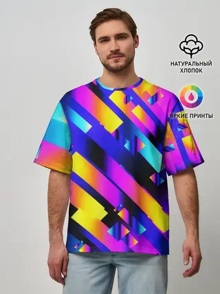 Мужская футболка оверсайз / Rectangle