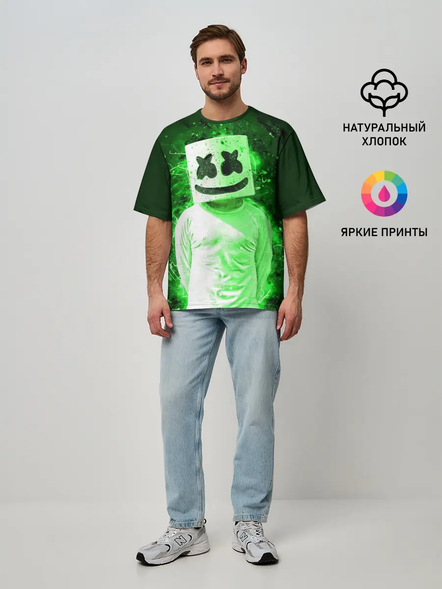 Мужская футболка оверсайз / MARSHMELLO