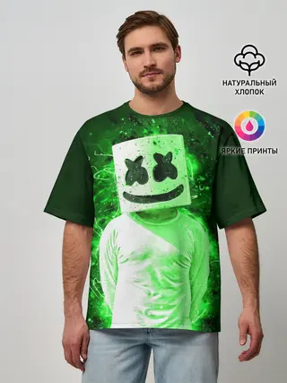 Мужская футболка оверсайз / MARSHMELLO