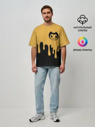 Мужская футболка оверсайз / Bendy And The Ink Machine