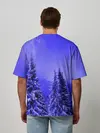 Мужская футболка оверсайз / Зимний лес