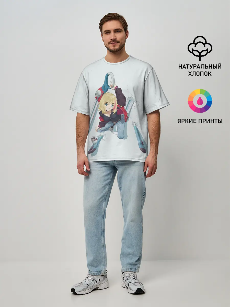 Мужская футболка оверсайз / Рика Каваи