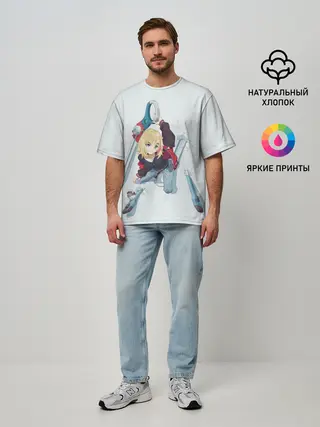 Мужская футболка оверсайз / Рика Каваи