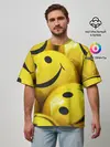 Мужская футболка оверсайз / YELLOW SMILE