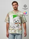Мужская футболка оверсайз / Щенок
