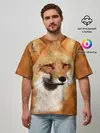 Мужская футболка оверсайз / Лисичка