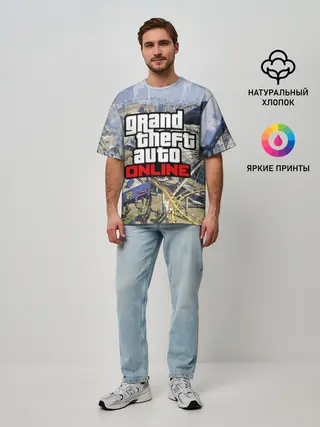 Мужская футболка оверсайз / GTA Online