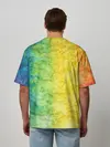 Мужская футболка оверсайз / разноцветный акварель градиент