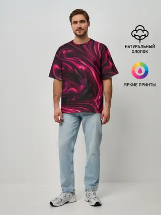 Мужская футболка оверсайз / Abstract Fluid