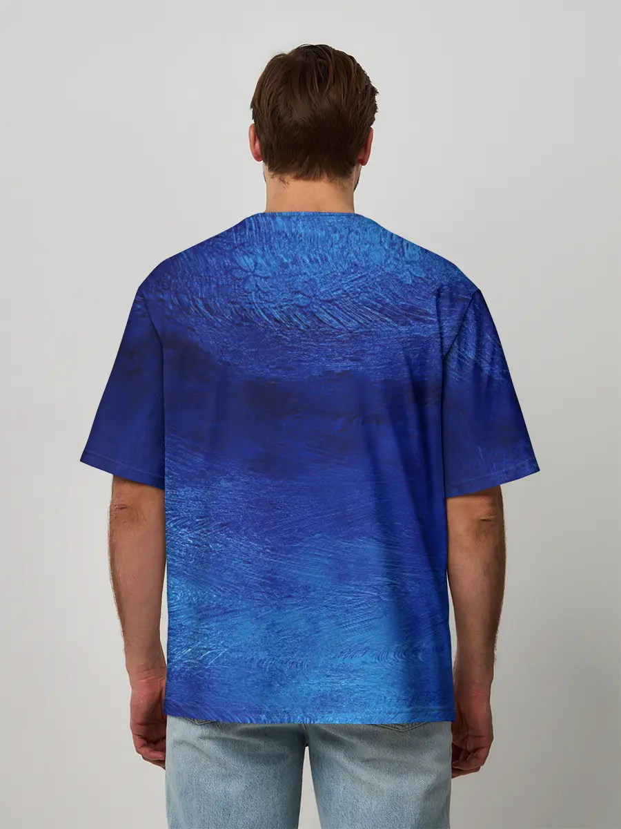 Мужская футболка оверсайз / Мазки дождя