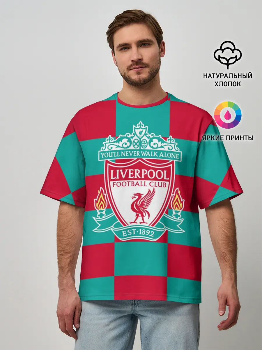 Мужская футболка оверсайз / ФК Ливерпуль