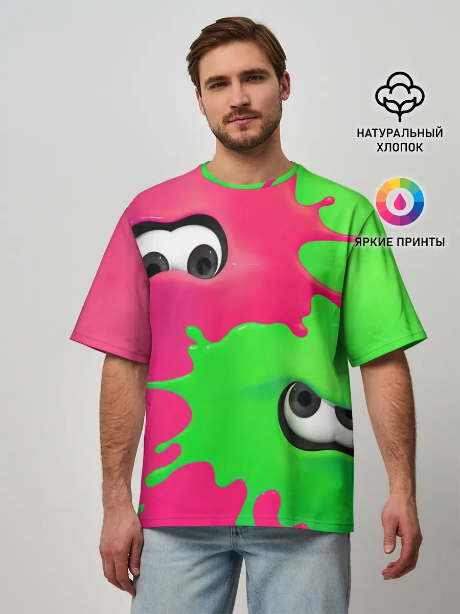 Мужская футболка оверсайз / Splatoon