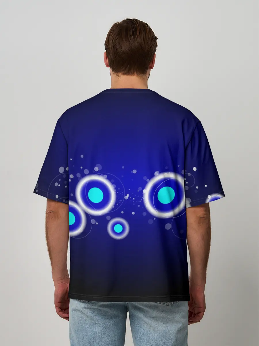 Мужская футболка оверсайз / Молекулы