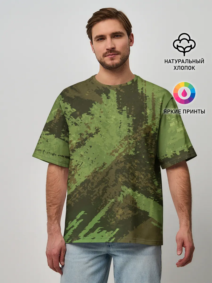 Мужская футболка оверсайз / КАМУФЛЯЖ BROWN