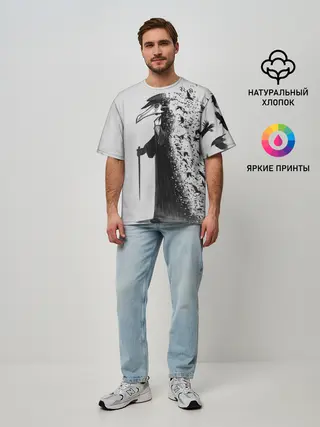 Мужская футболка оверсайз / Чумной доктор