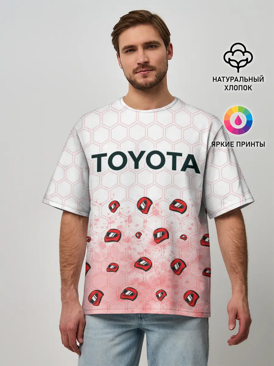 Мужская футболка оверсайз / Тойота - Racing