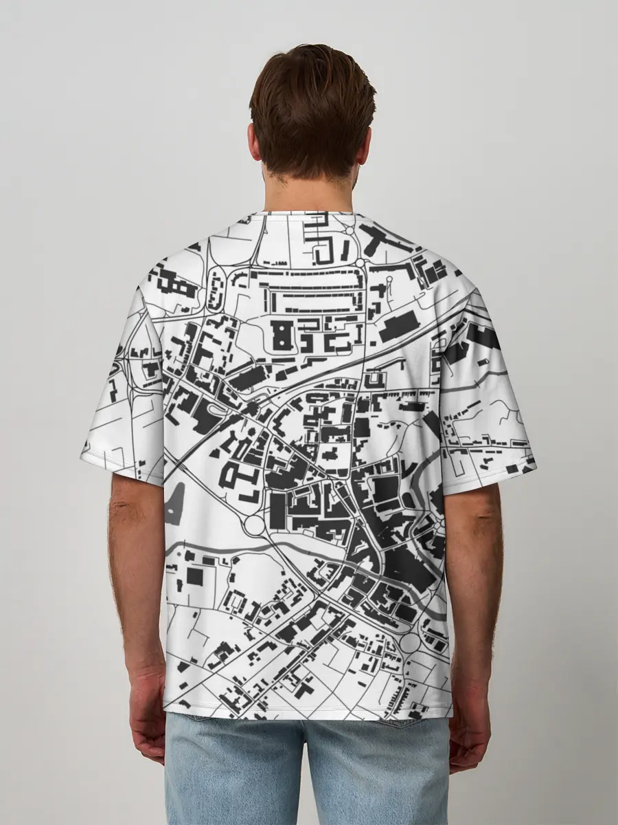 Мужская футболка оверсайз / генплан