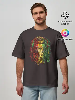 Мужская футболка оверсайз / Bob lion