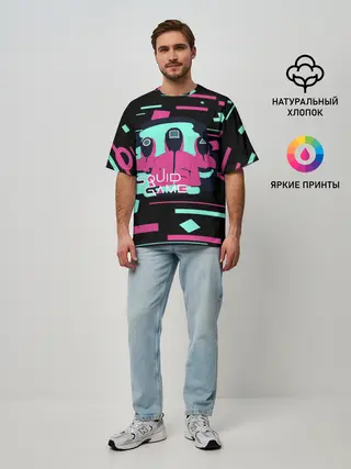 Мужская футболка оверсайз / Игра в кальмара |