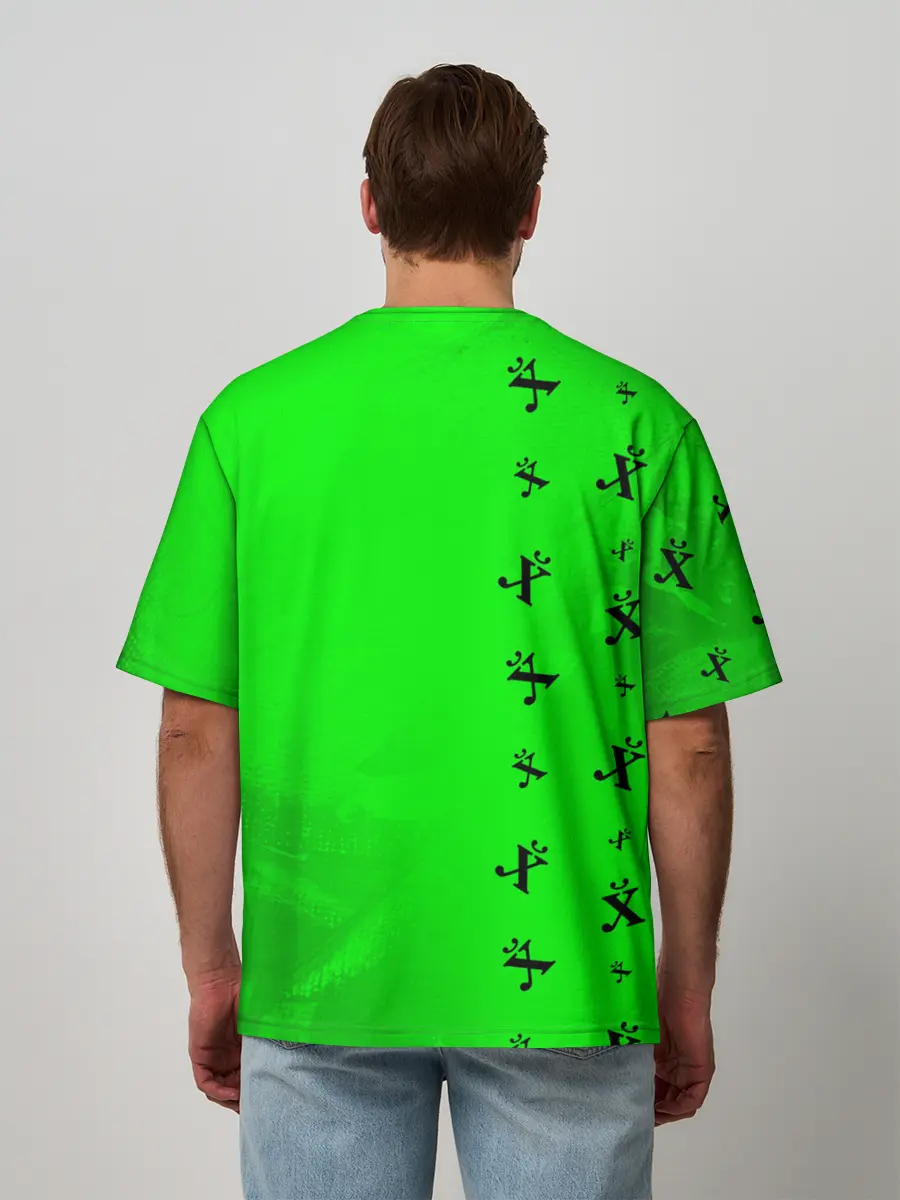 Мужская футболка оверсайз / Древний Иероглиф - Краска