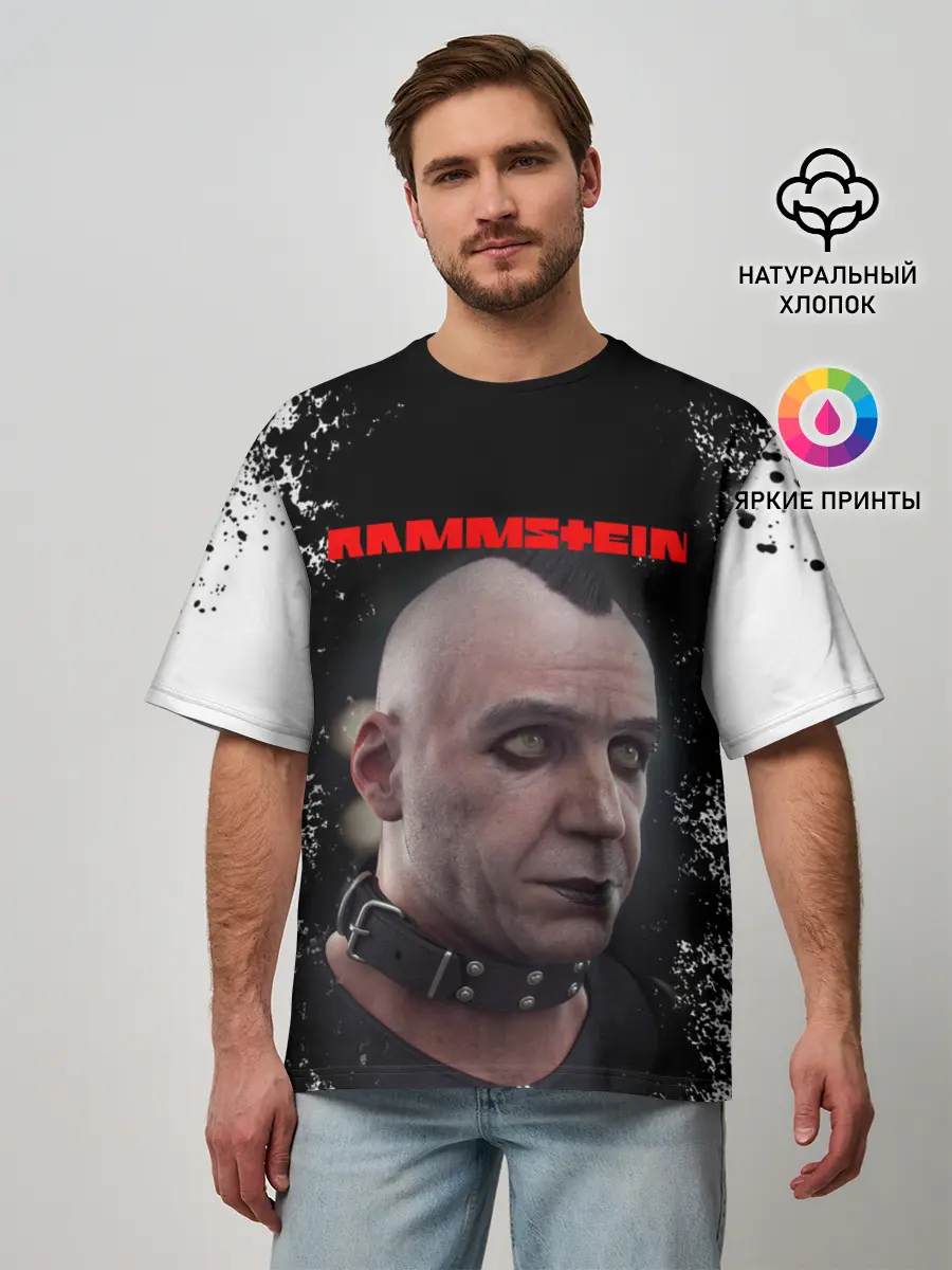 Мужская футболка оверсайз / RAMMSTEIN | РАМШТАЙН