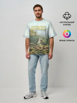 Мужская футболка оверсайз / Оплот | Heroes of Might and Magic 3