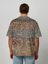 Мужская футболка оверсайз / Snake skin