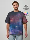 Мужская футболка оверсайз / Glitch space