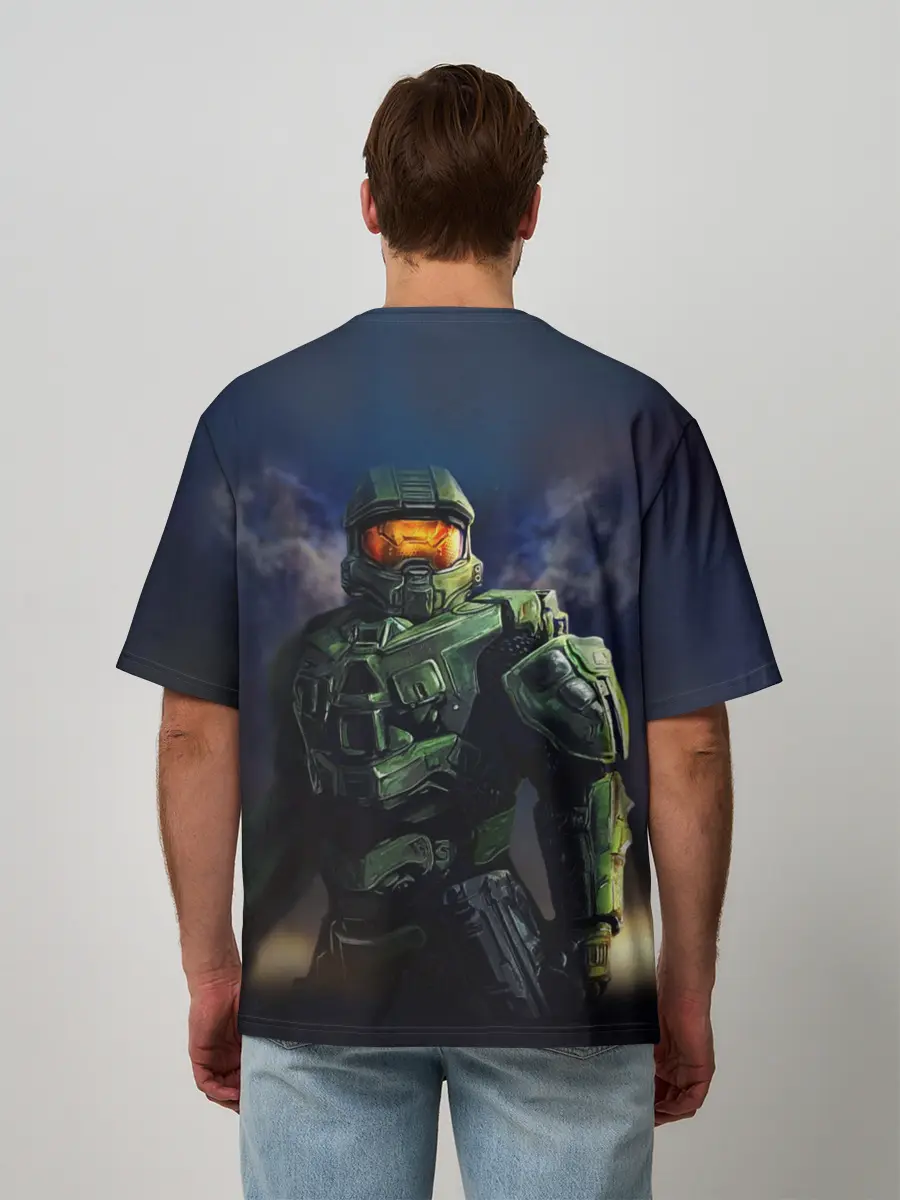 Мужская футболка оверсайз / Halo