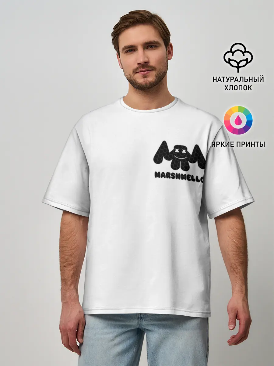 Мужская футболка оверсайз / Marshmello