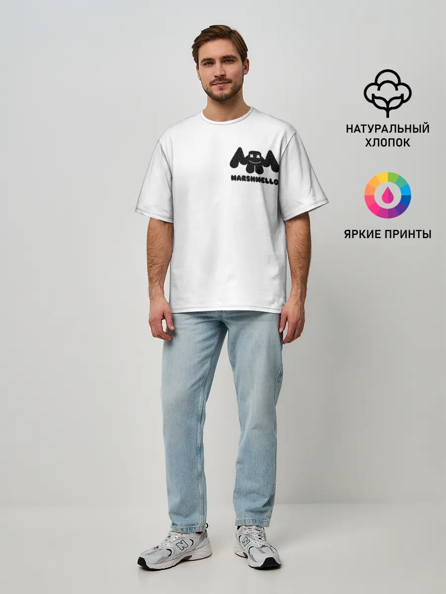 Мужская футболка оверсайз / Marshmello