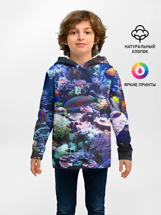 Детское худи / Коралловые рыбки