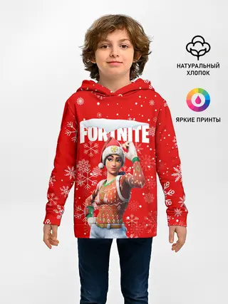 Детское худи / FORTNITE НОВОГОДНИЙ.