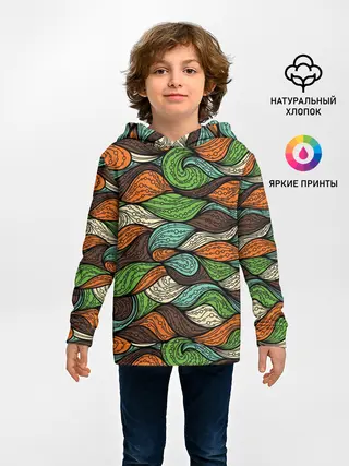 Детское худи / Абстрактные волны