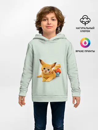 Детское худи / Котенок покемон пикачу арт