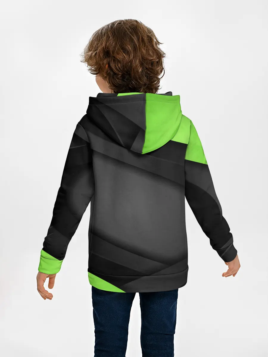Детское худи / Green / Black