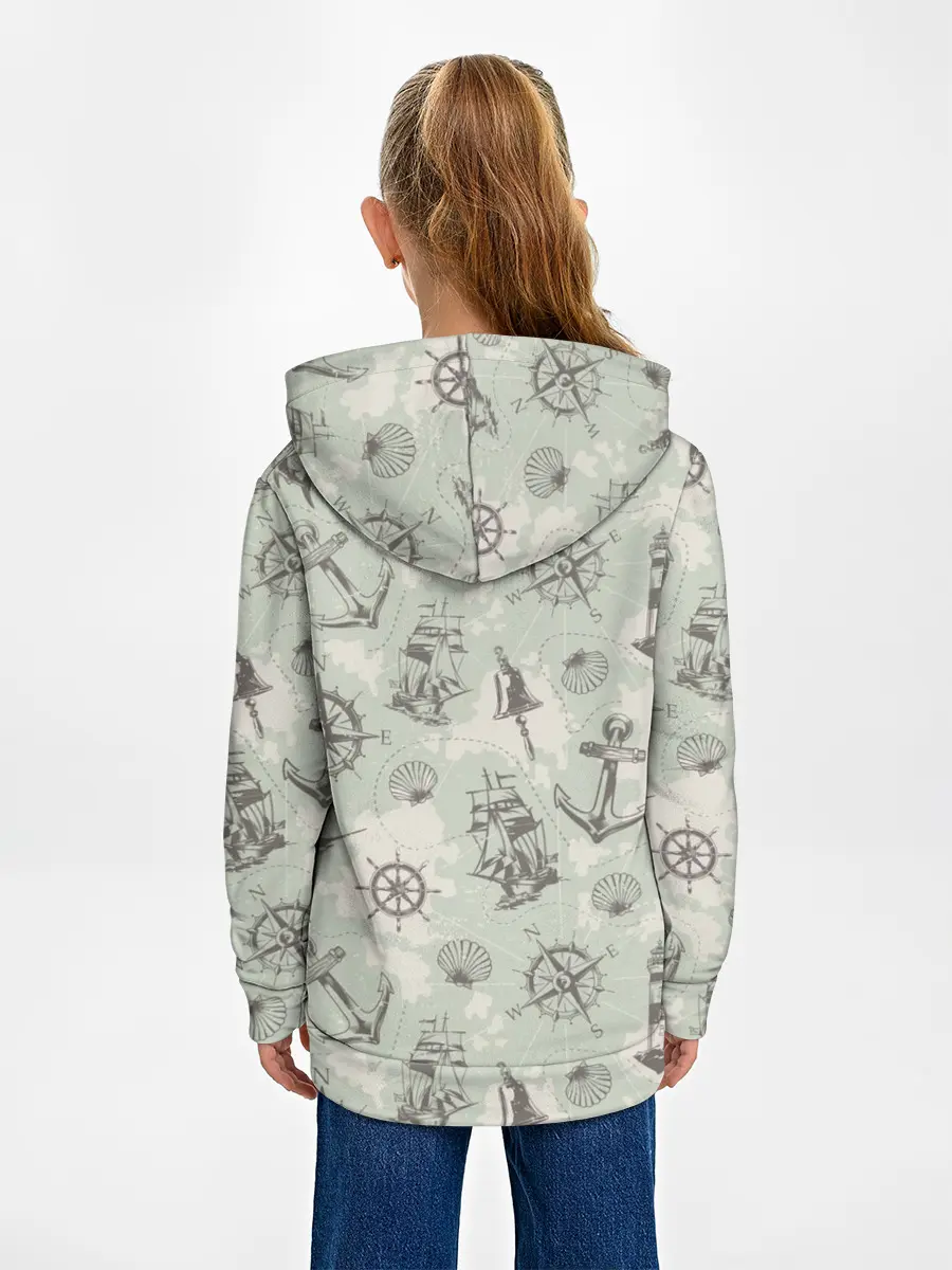 Детское худи / Морская карта