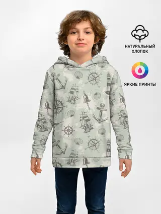 Детское худи / Морская карта
