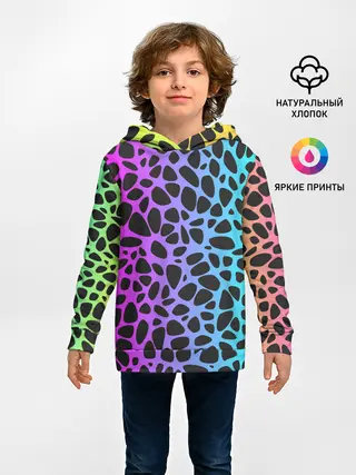 Детское худи / Неоновый градиент