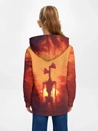 Детское худи / СИРЕНОГОЛОВЫЙ НА ЗАКАТЕ