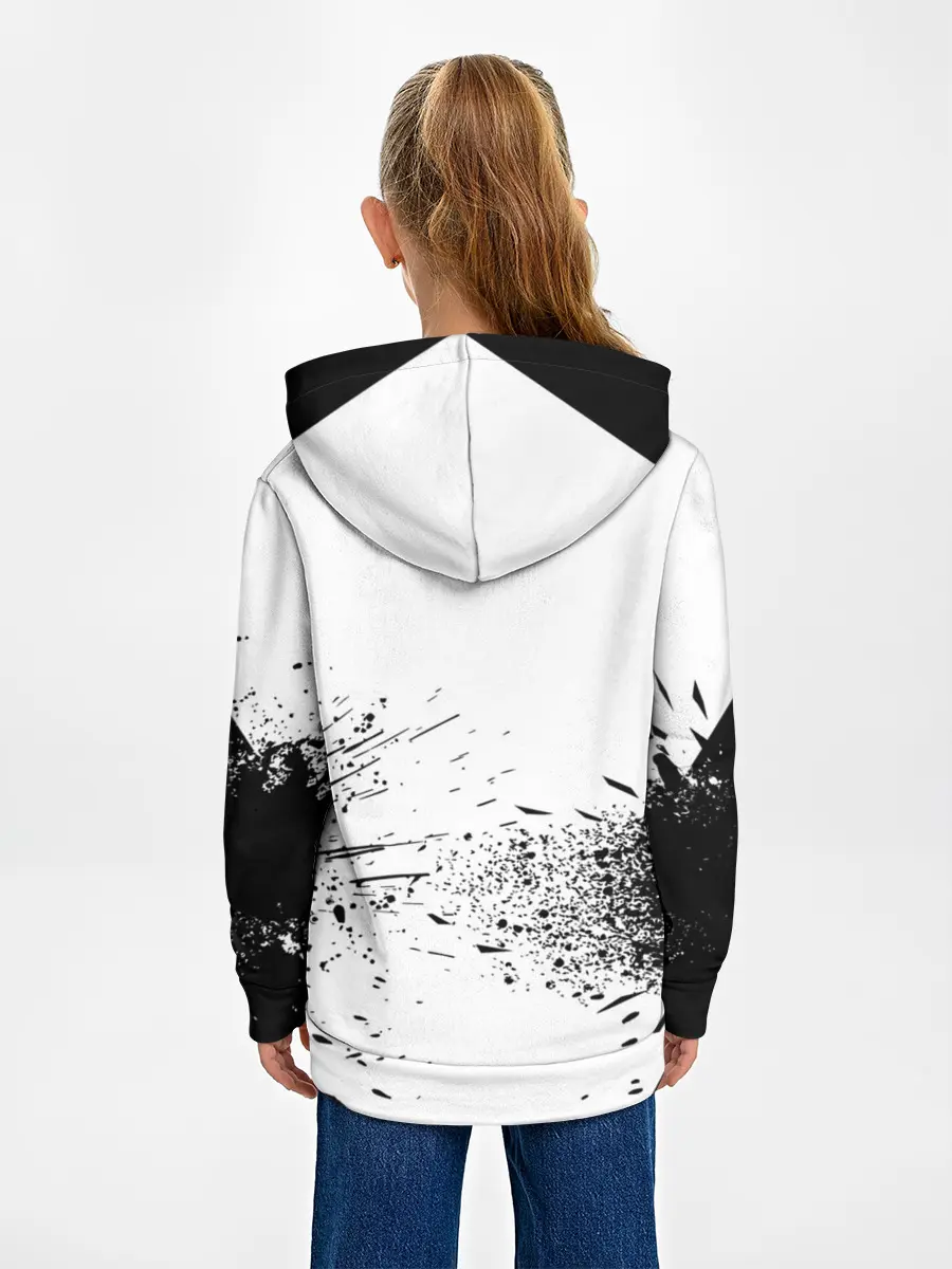 Детское худи / Чёрный клевер с иероглифами