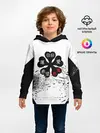 Детское худи / Чёрный клевер с иероглифами
