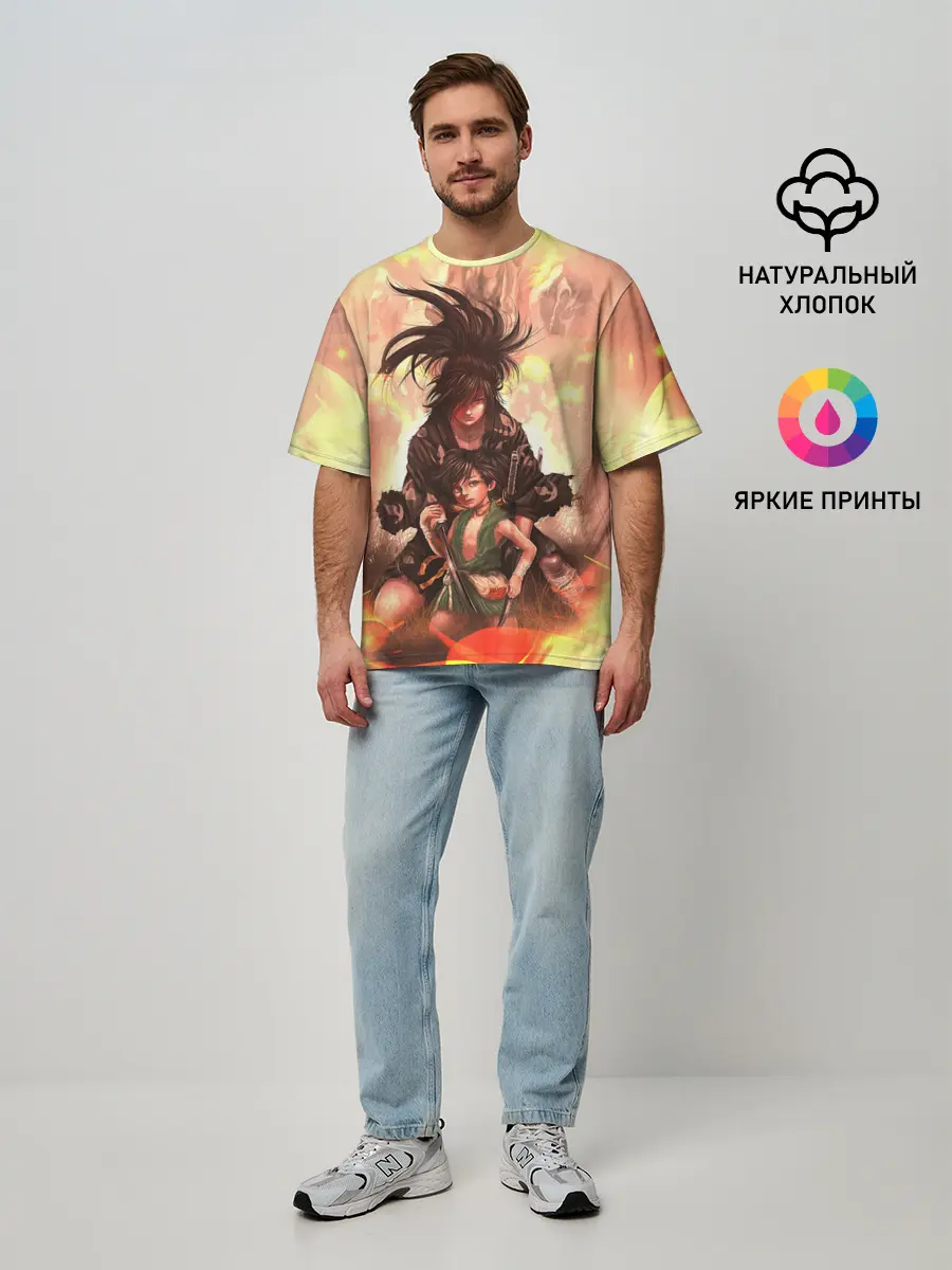 Мужская футболка оверсайз / Хяккимару | Такебо | Дороро